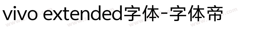 vivo extended字体字体转换